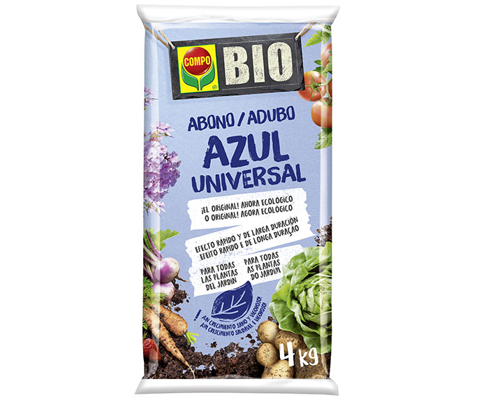 El abono azul universal original, apto para agricultura ecológica 